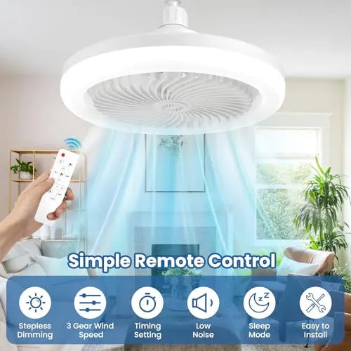 Ventilador de Techo con Luz LED y Mando a Distancia - VentiLux Pro™