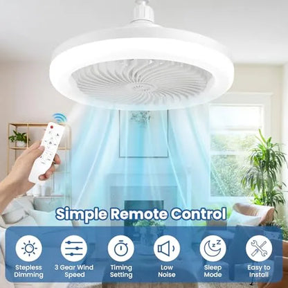 Ventilador de Techo con Luz LED y Mando a Distancia - VentiLux Pro™