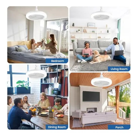 Ventilador de Techo con Luz LED y Mando a Distancia - VentiLux Pro™