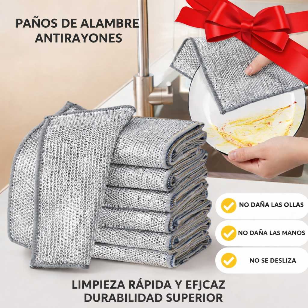 Paño de Limpieza con malla metálica 5 uds. + Envío GRATIS