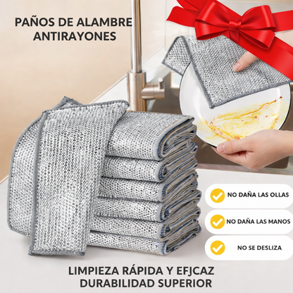 Paño de Limpieza con malla metálica 5 uds. + Envío GRATIS